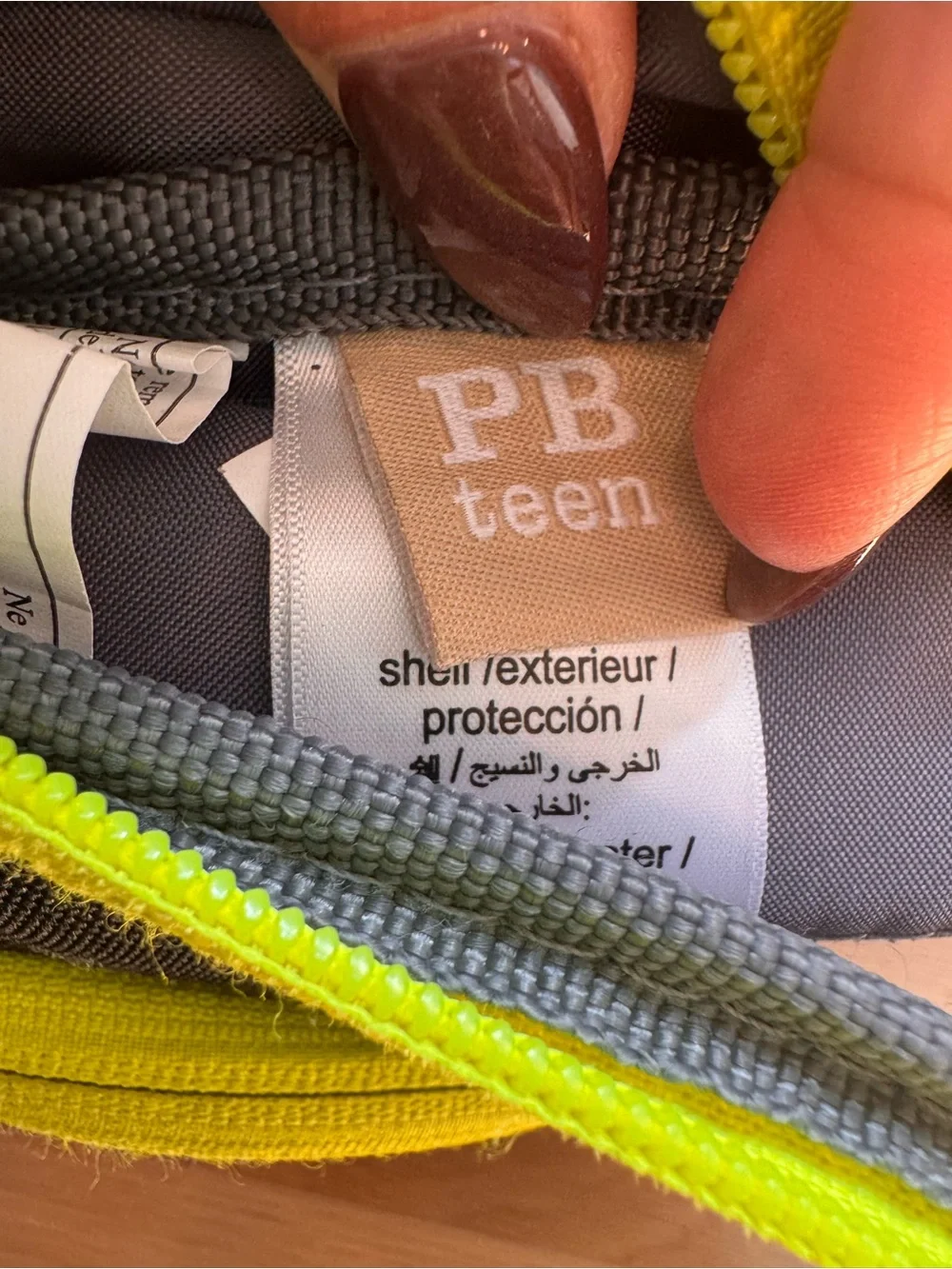 Pottery Barn Teen Blue Lightning Backpack with Neon Yellow Trim